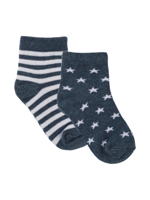 Nuluv Boys Pack of 2 Assorted Ankle-Length Socks