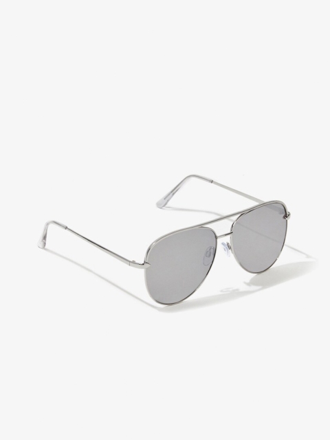 FOREVER 21 Women Mirrored Lens & Silver-Toned Premium Aviator Sunglasses 36075603-SILVER
FOREVER 21 Women Mirrored Lens & Silver-Toned Premium Aviator Sunglasses 36075603-SILVER