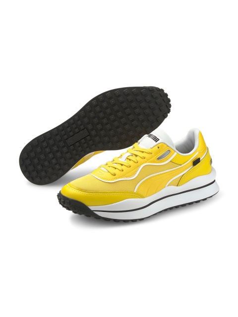Puma Unisex Yellow Mesh Running Shoes