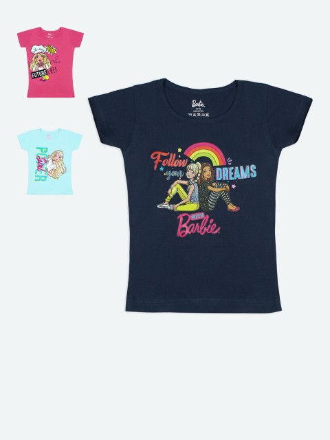 Barbie Pack Of 3 Girls Multicoloured Typography Barbie Printed Applique T-shirt, Multi
Barbie Pack Of 3 Girls Multicoloured Typography Barbie Printed Applique T-shirt, Multi