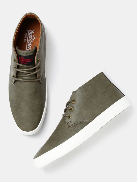 Men Olive Green Sneakers