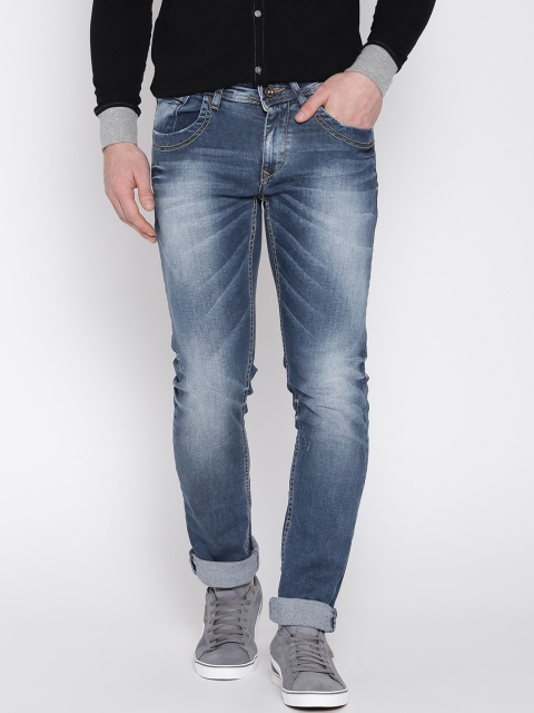 Men Blue Distressed Jeans