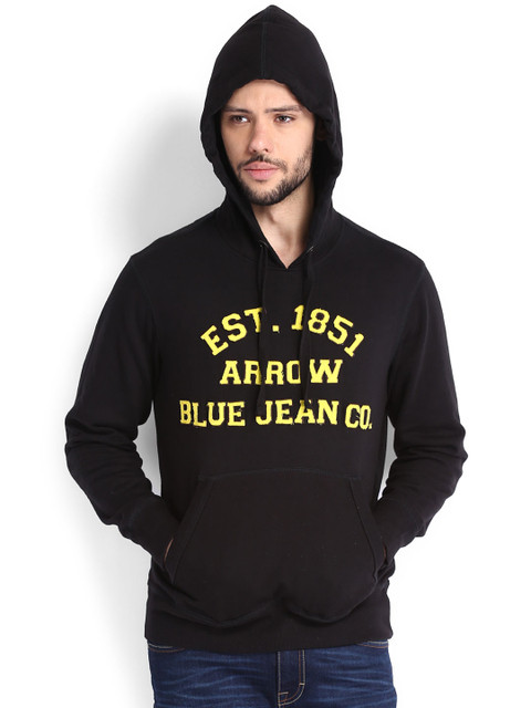Arrow Sport Men Black Hooded Sweatshirt 
Arrow Sport Men Black Hooded Sweatshirt