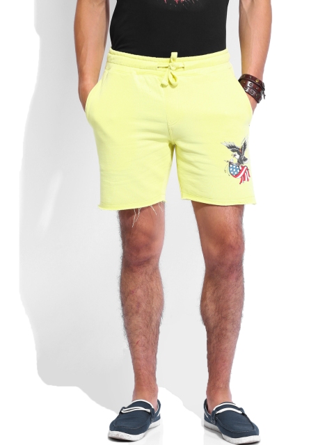 Ed Hardy Men Yellow Shorts