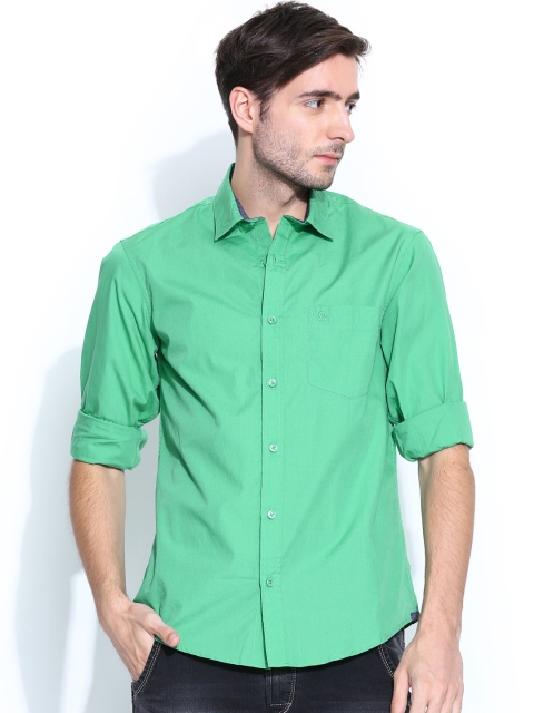 United Colors of Benetton Men Green Casual Shirt