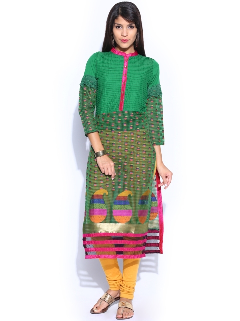 Folklore Women Green Kurta