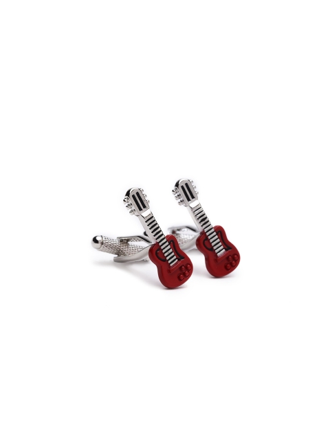 Alvaro Castagnino Red & Silver-Toned Cufflinks