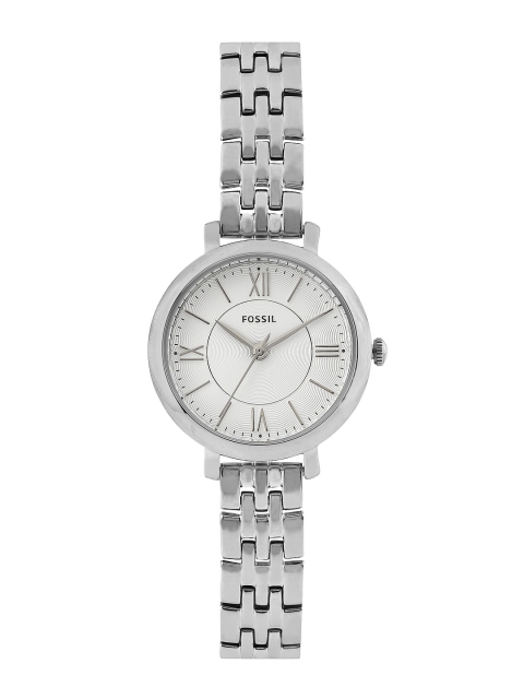 Fossil Women White Dial Watch ES3797, Silver