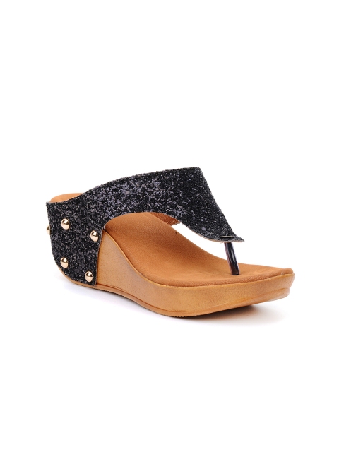 Bruno Manetti Black Flatforms