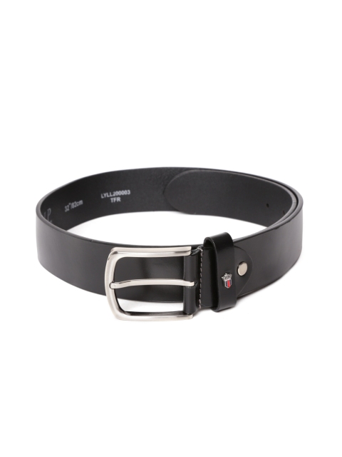 Louis Philippe Men Black Leather Belt