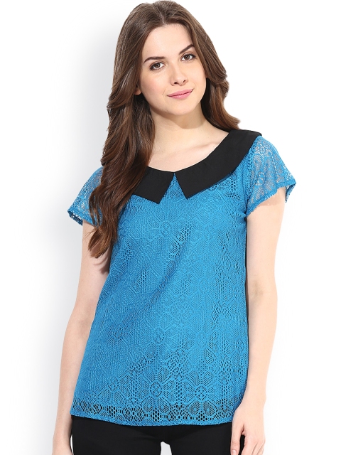 Abiti Bella Blue Lace Top