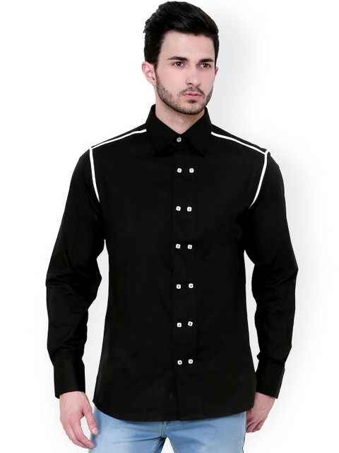 Dazzio Black Slim Fit Casual Shirt 
Dazzio Black Slim Fit Casual Shirt