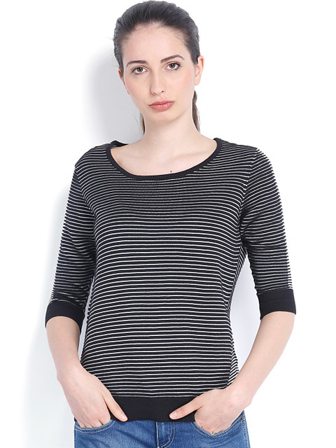 Arrow Woman Black & White Striped Sweater
Arrow Woman Black & White Striped Sweater