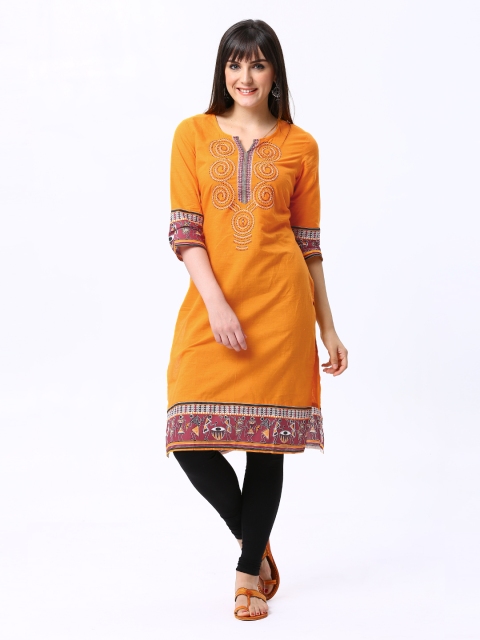 Aurelia Women Yellow Kurta
