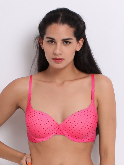 Clovia Pink Push-Up Bra BR0093W94