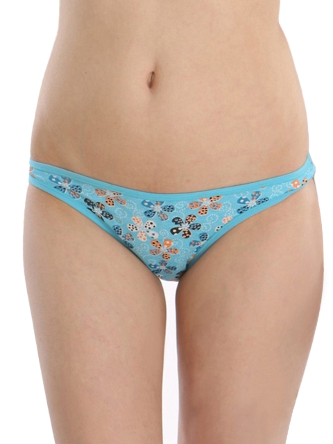 Clovia Women White Printed Briefs PN0281Y54XL, Blue