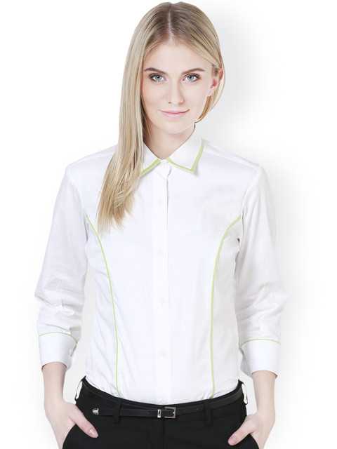 Dazzio Women White Formal Shirt
Dazzio Women White Formal Shirt