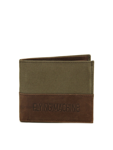 Flying Machine Men Olive & Brown Wallet