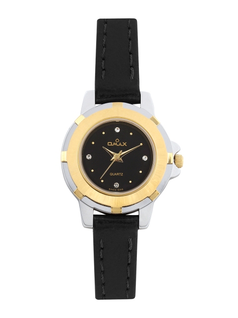 Omax Women Black Dial Watch