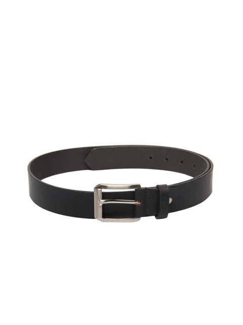 Pacific Gold Men Black Leather Belt
