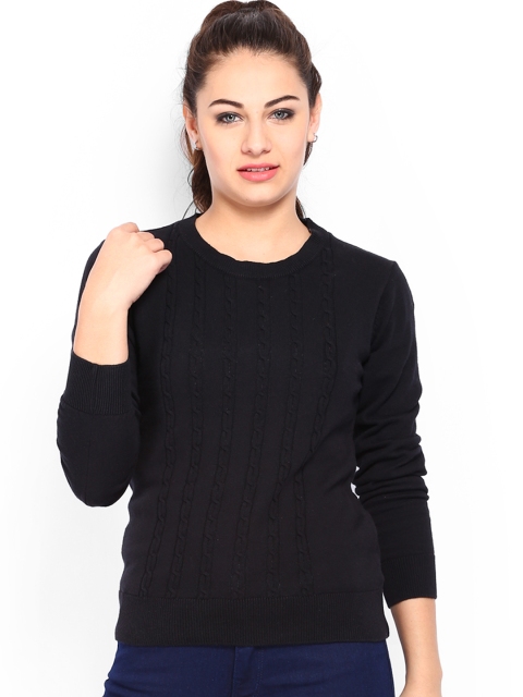 Tokyo Talkies Women Black Sweater