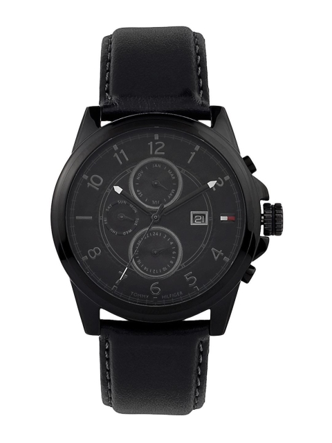 Tommy Hilfiger Men Black Analog Chronograph Watch NTH1710295-D