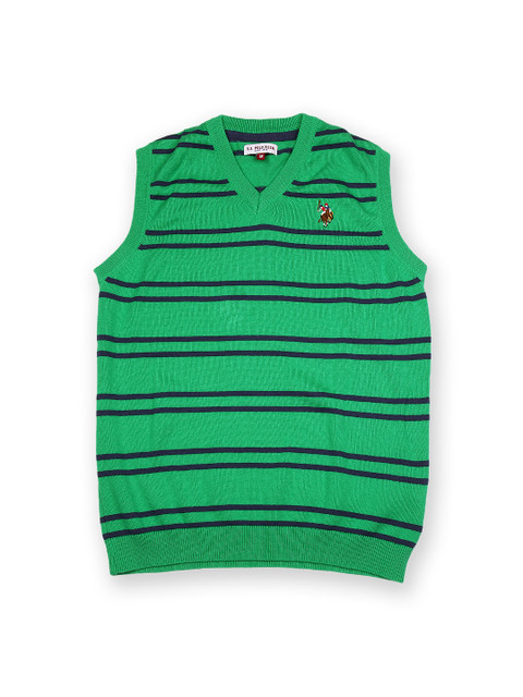 U.S. Polo Assn. Kids Boys Green & Blue Striped Sleeveless Sweater
U.S. Polo Assn. Kids Boys Green & Blue Striped Sleeveless Sweater
