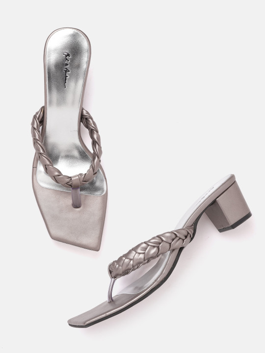 gunmetal block heels