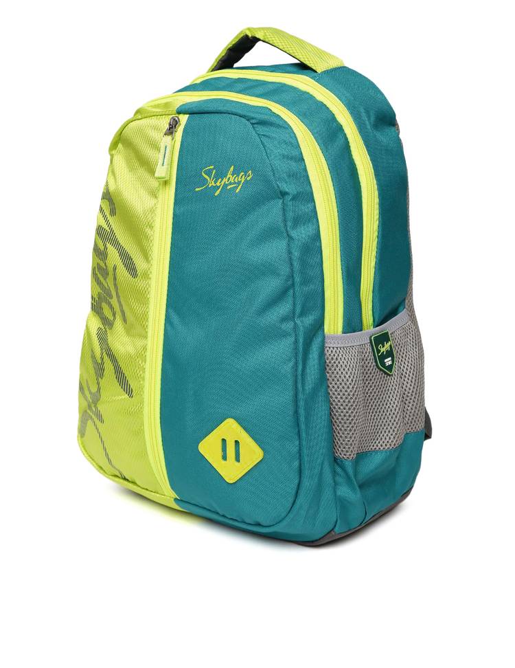 skybags green backpack