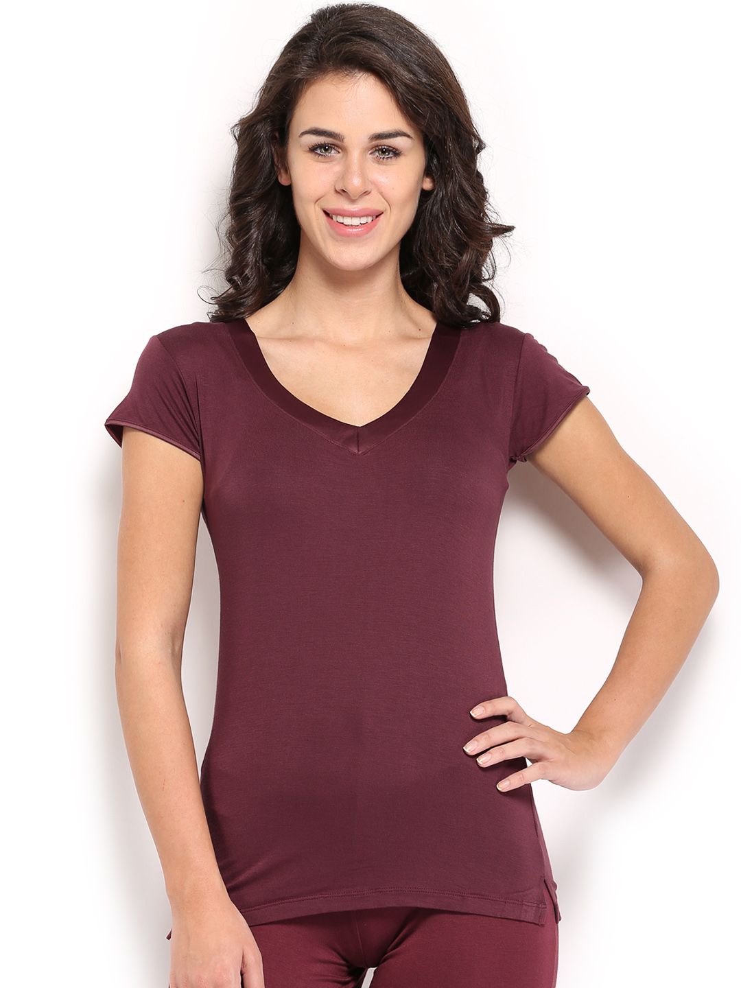 Amante Women Burgundy Lounge Top SGSE01 Price in India