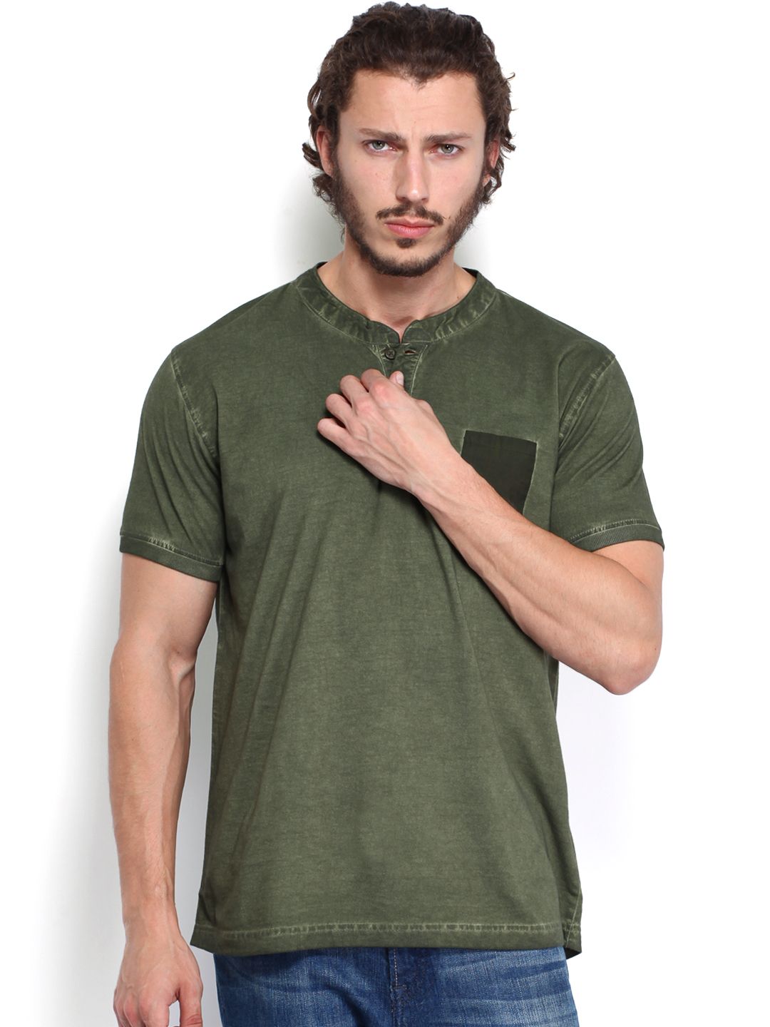 olive green shirt mens