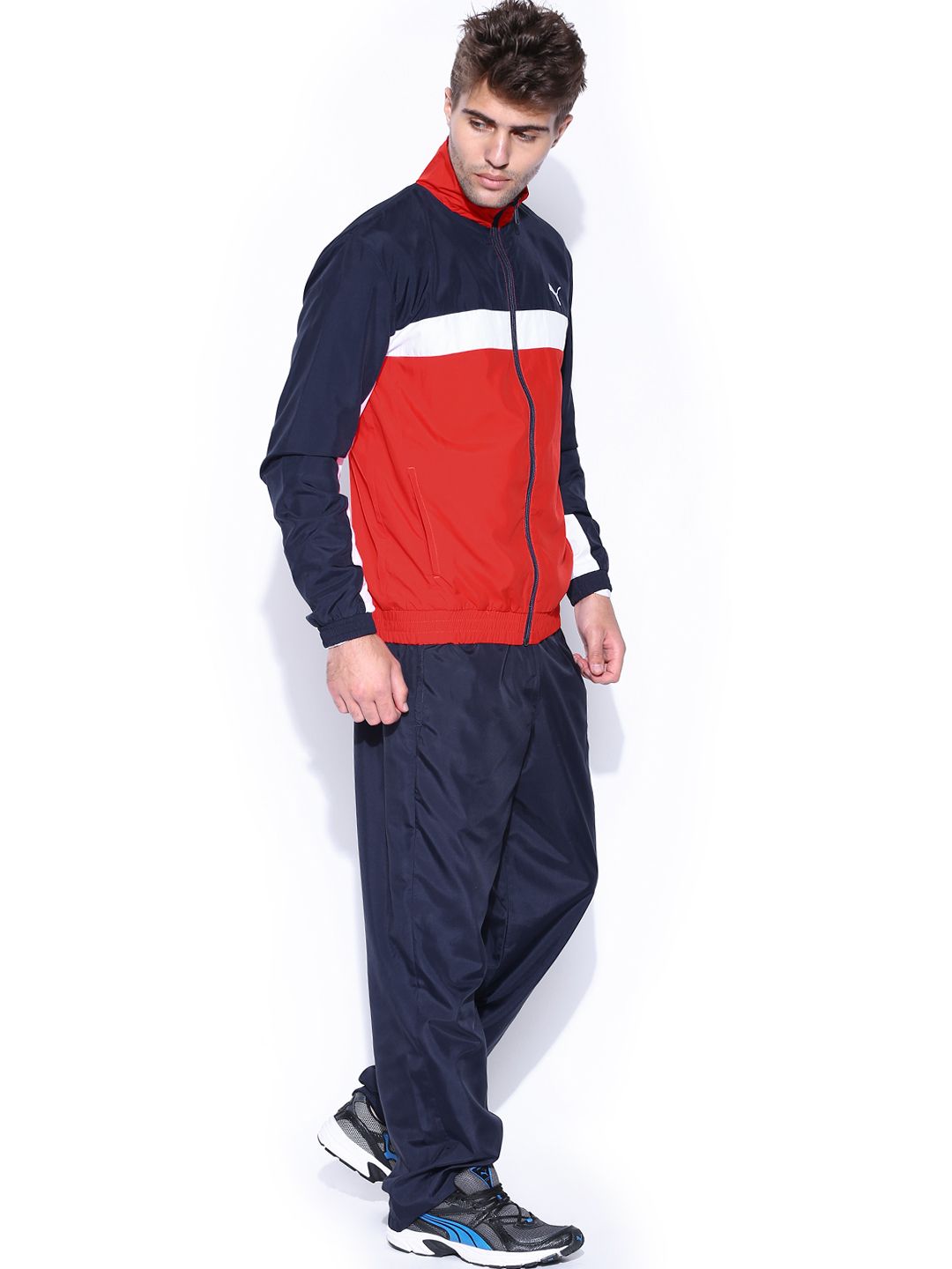 puma tracksuit mens red