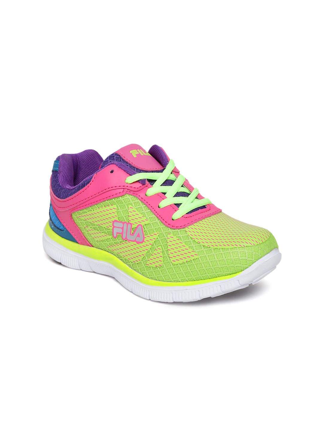 pink and green fila shoes