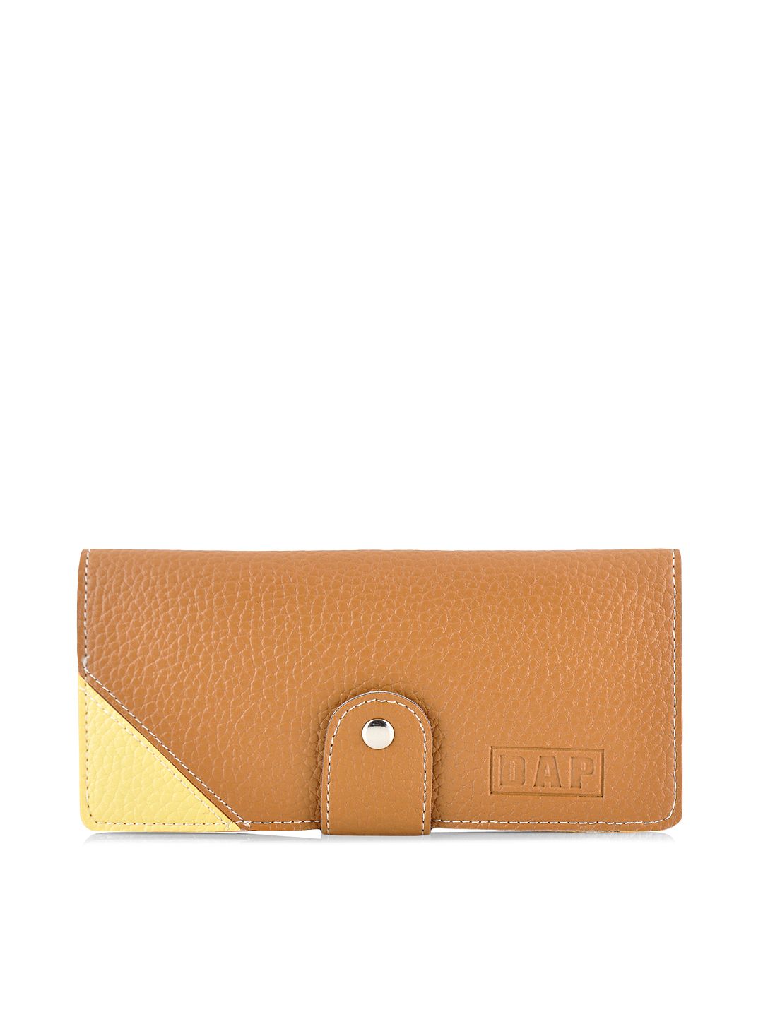 Daphne Women Coffee Brown & Light Yellow Wallet Price in India