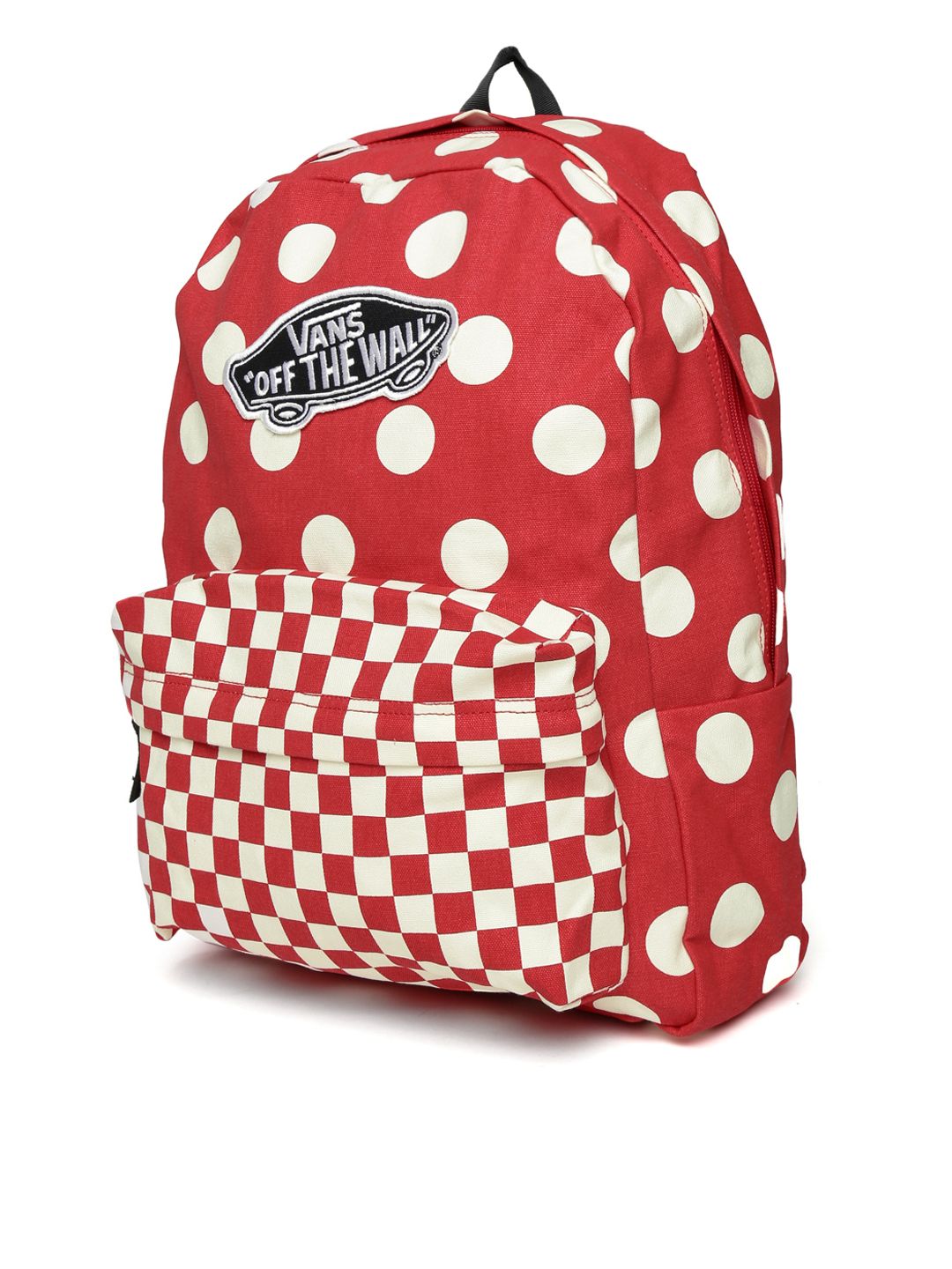 Buy Vans Unisex Red & Cream-Coloured Polka Dot Printed  display picture 1