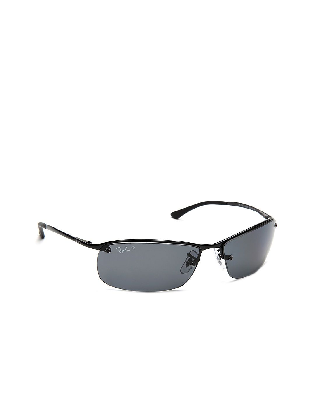 Ray-Ban Men Polarized Grey Lens Rectangle Sunglasses - 0 Rb3183002/8163