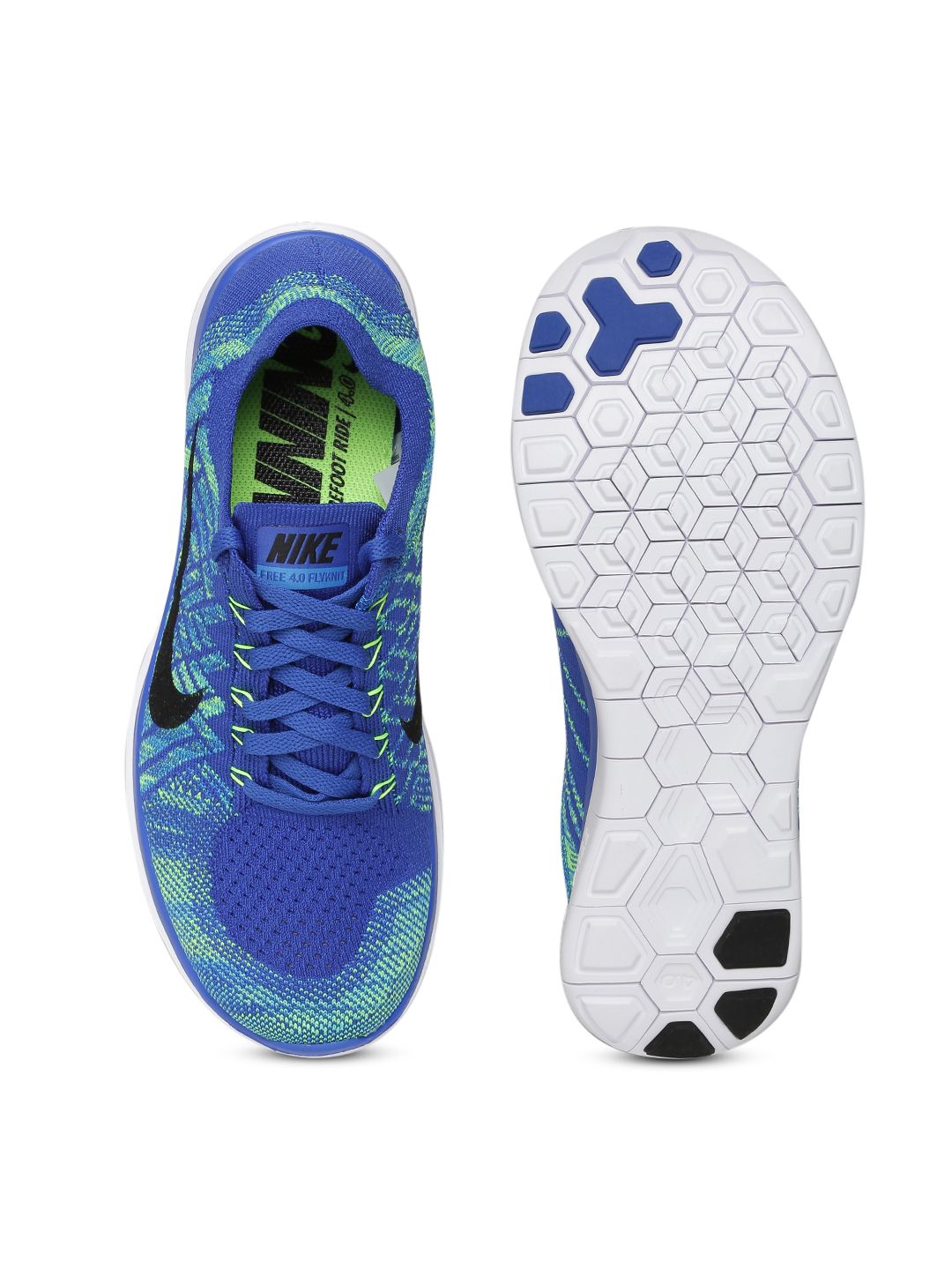 nike flyknit blue and green