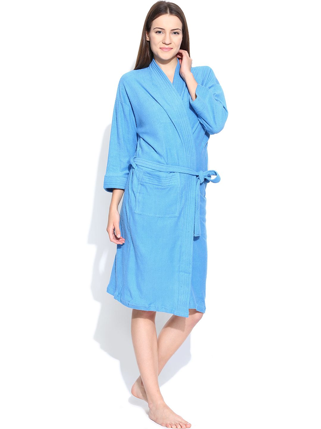 Sand Dune Unisex Blue Bathrobe Price in India