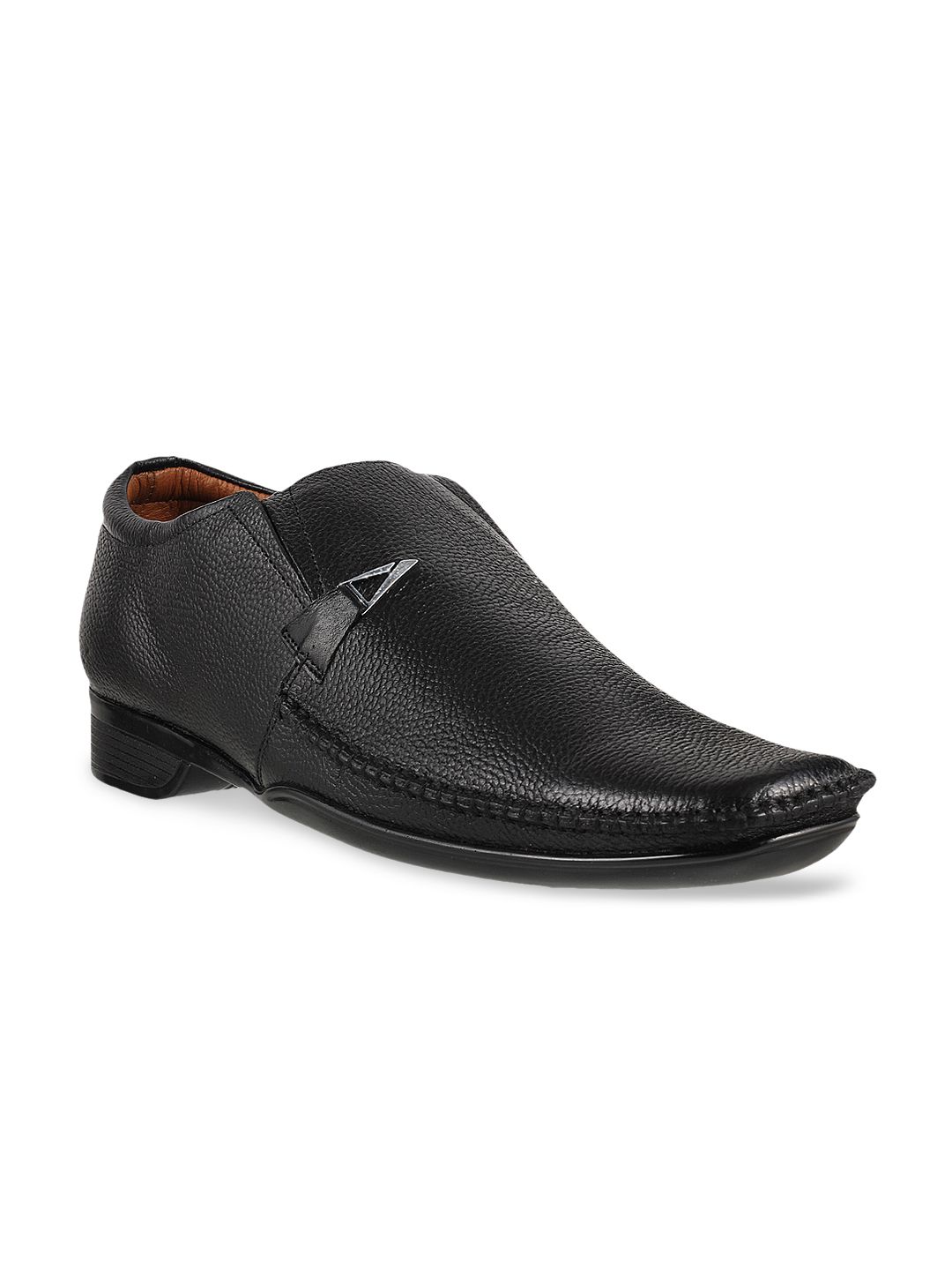 Metro Men Black Leather Formal Shoes