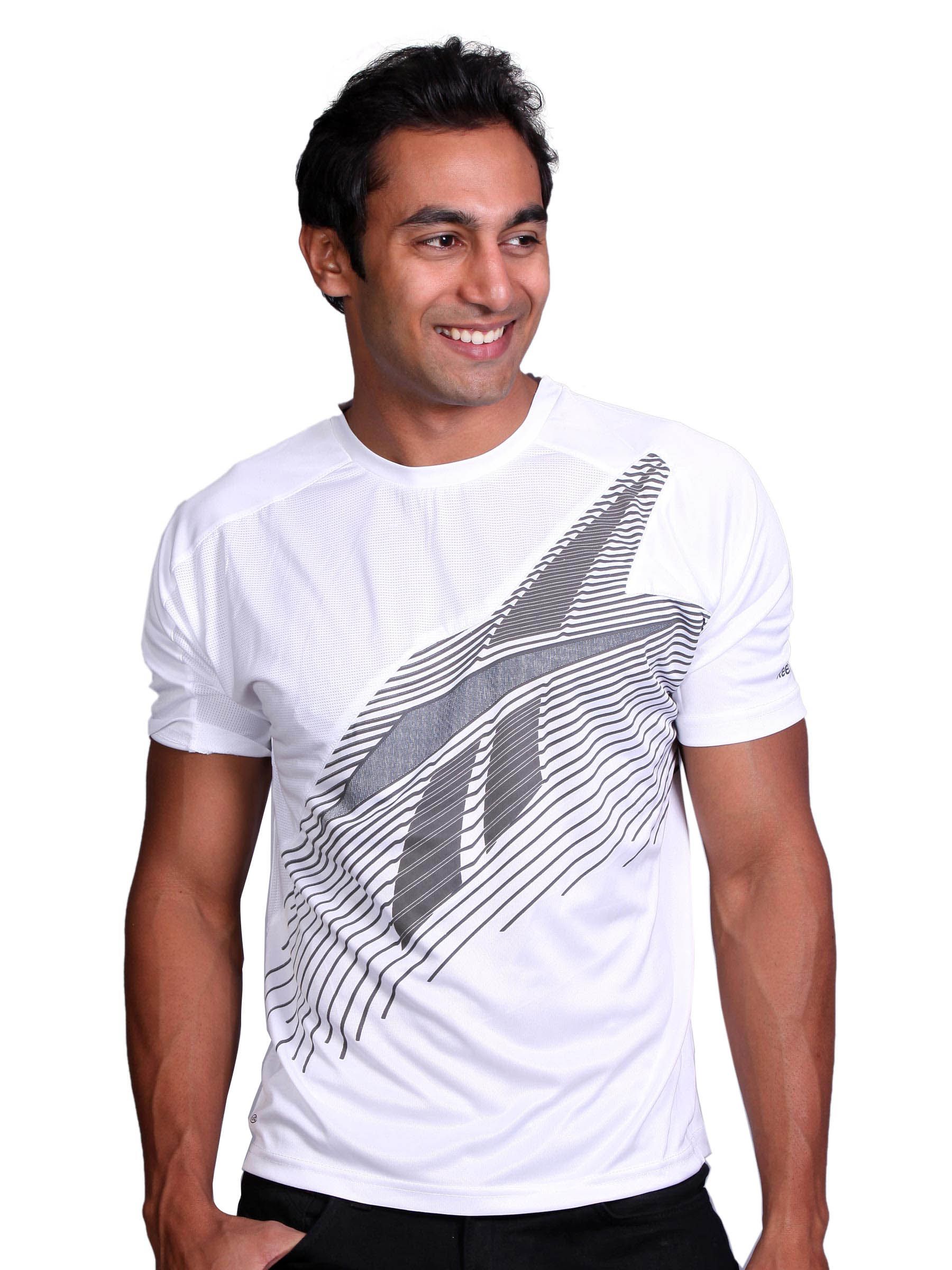 Reebok Men Graphic White T-shirt