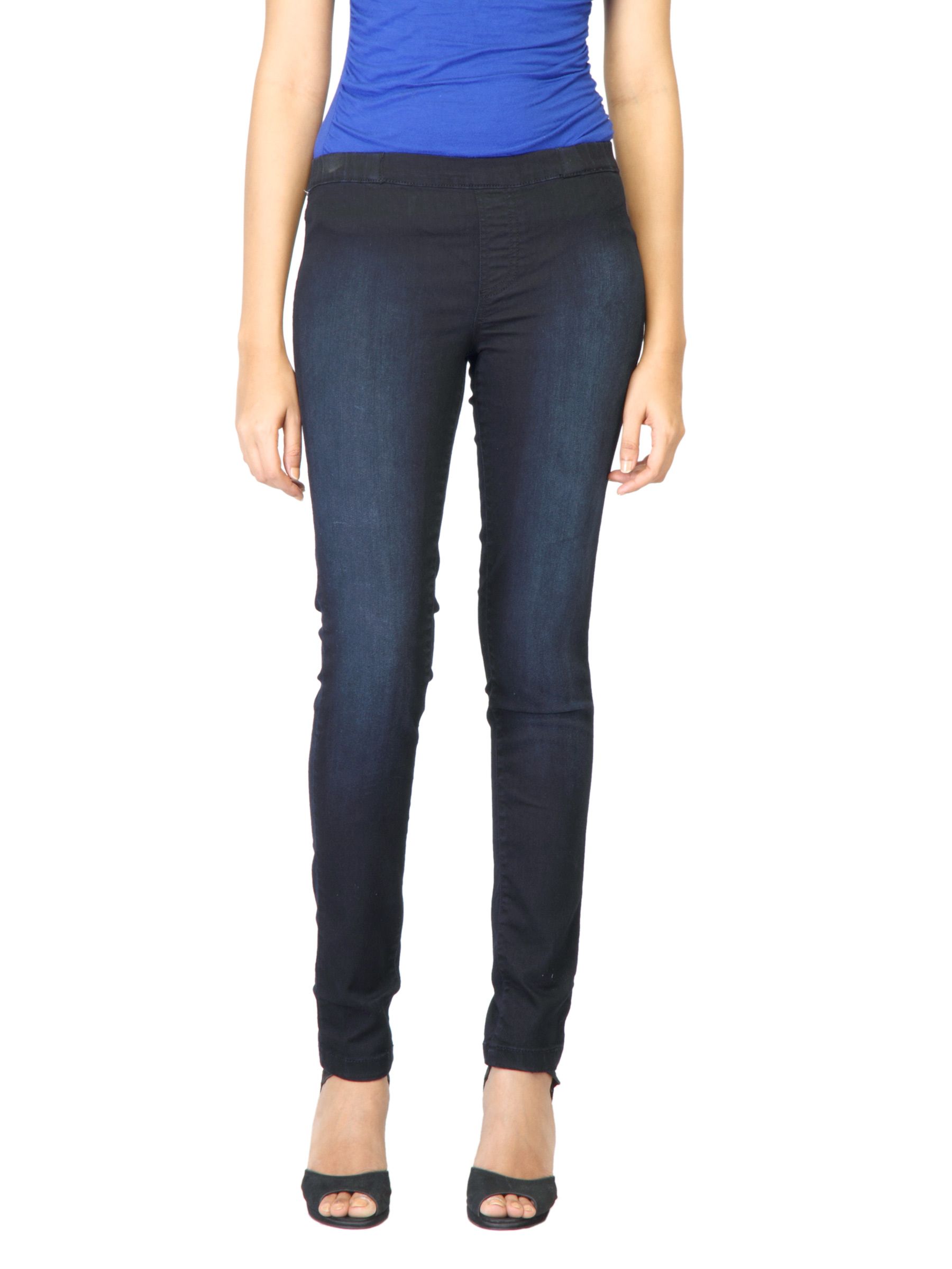 Jealous 21 Women Washed Navy Blue Jeggings