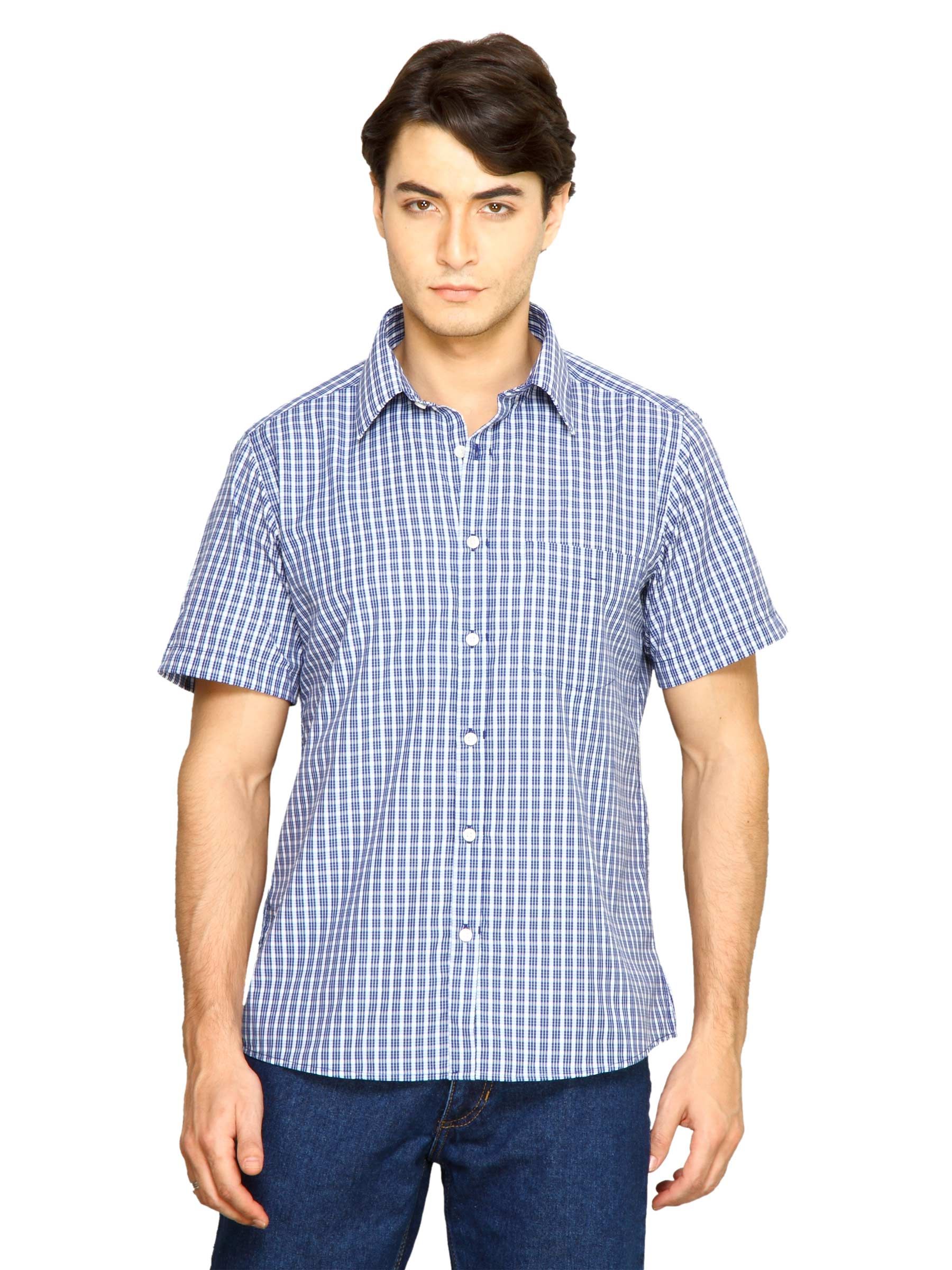 Indigo Nation Men Checks Shirt Blue Shirts