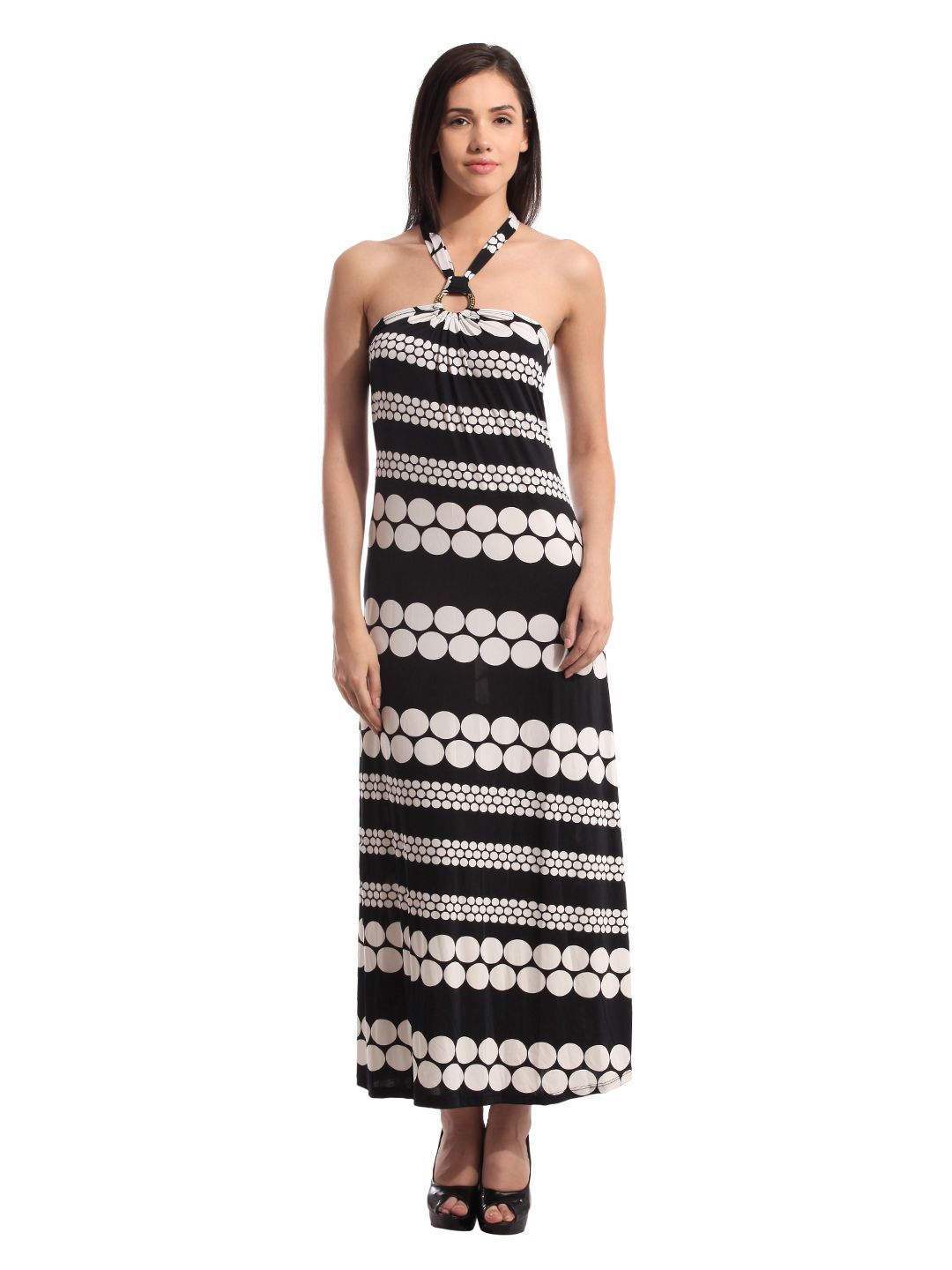 Tonga Women Printed Black Dress