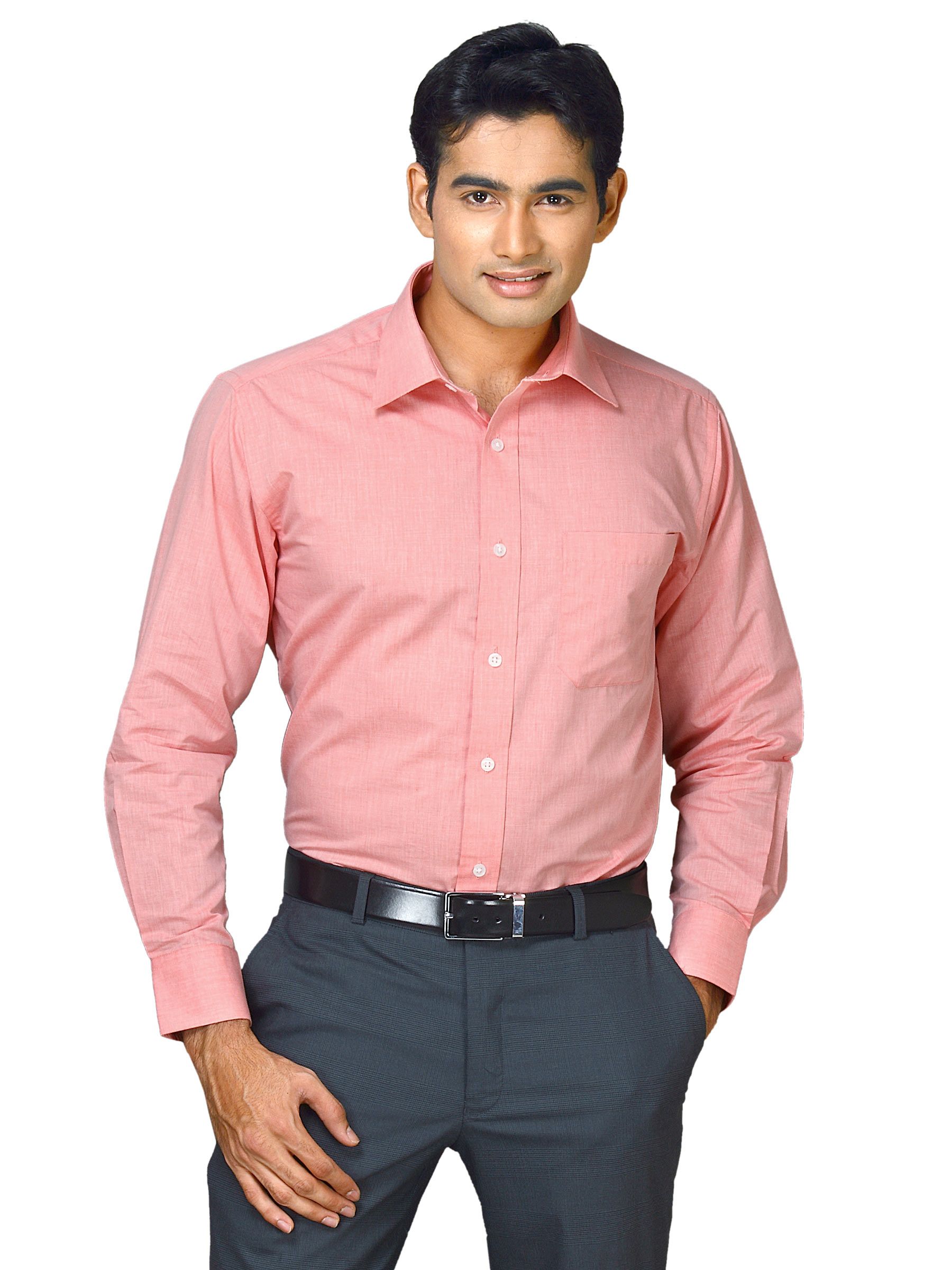 John Miller Men Peach Shirt