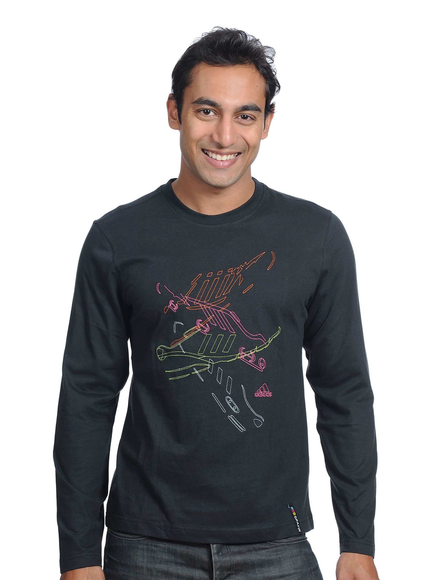 ADIDAS Mens Full Black T-shirt