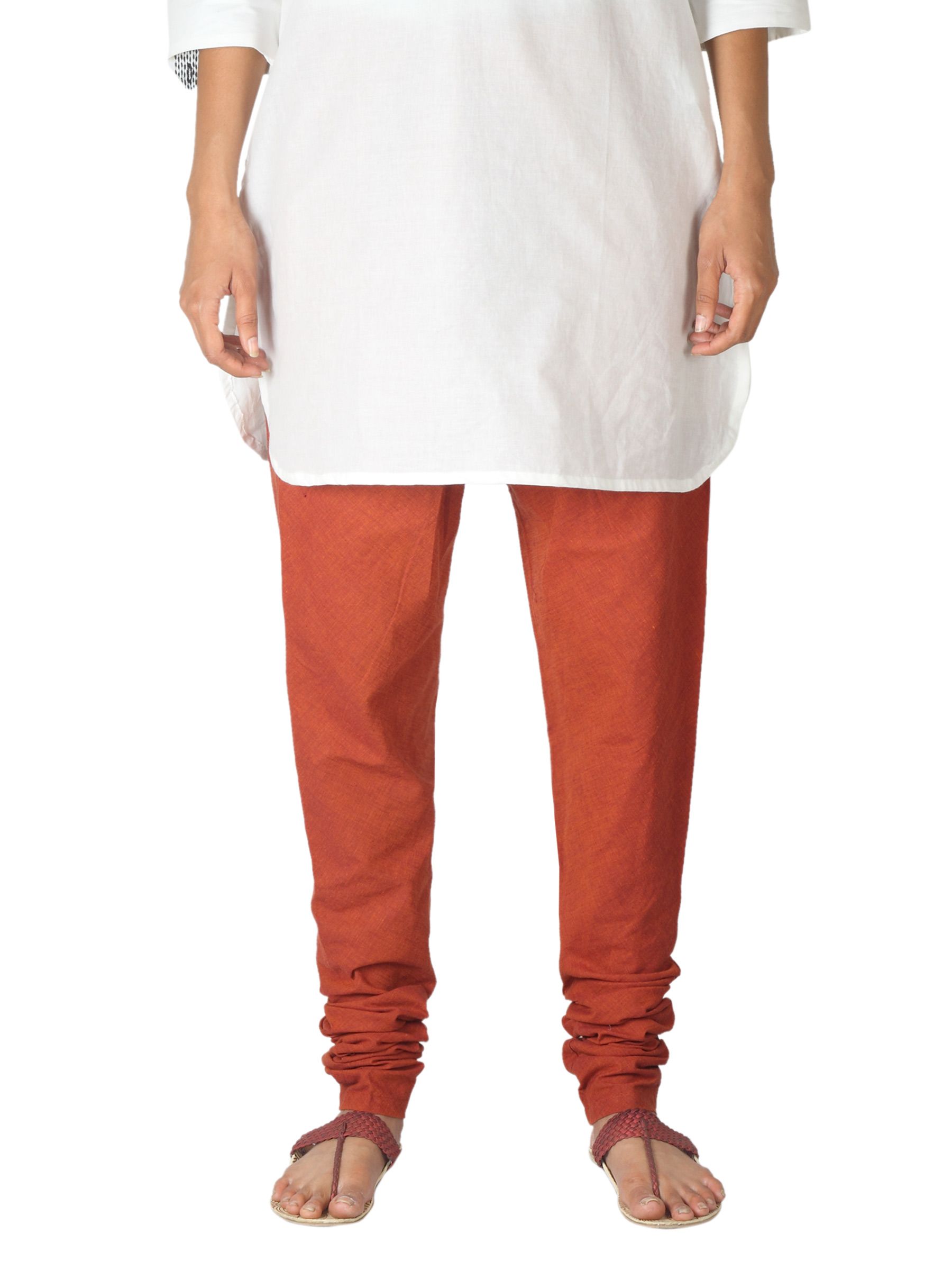 Fabindia Women Rust Mangalgiri Churidar