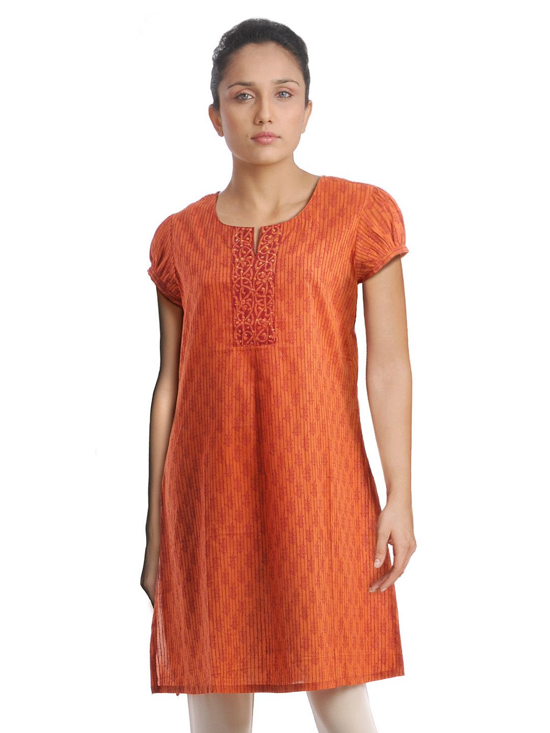 Diva Women Printed Orange Kurta