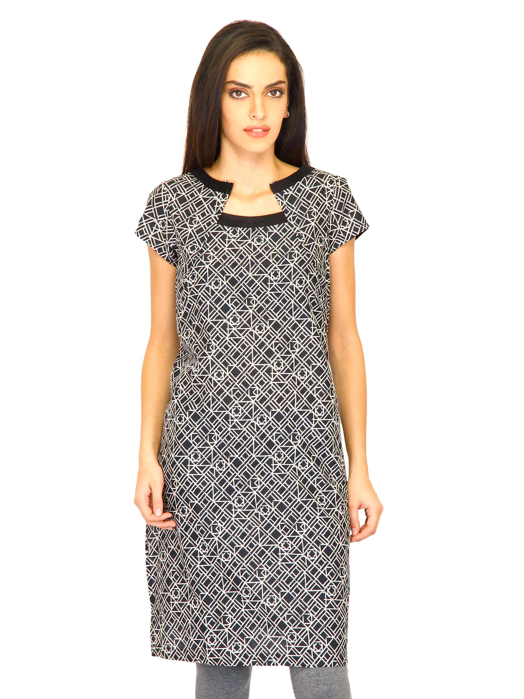W Women Printed Black Kurtas