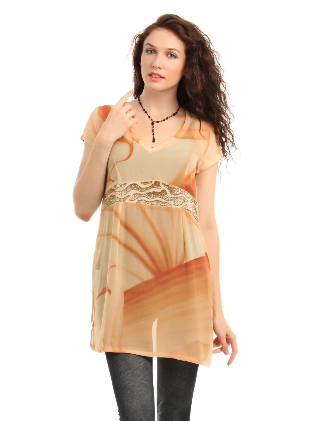 Satya Paul Women Beige Kurti