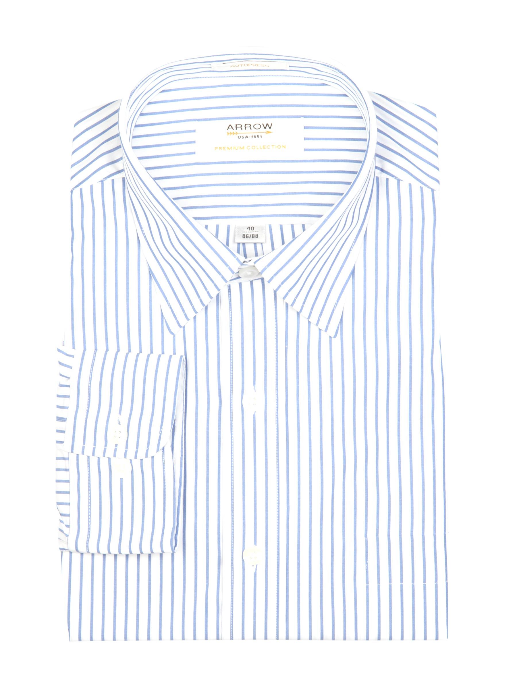 Arrow Men Blue Striped Shirt